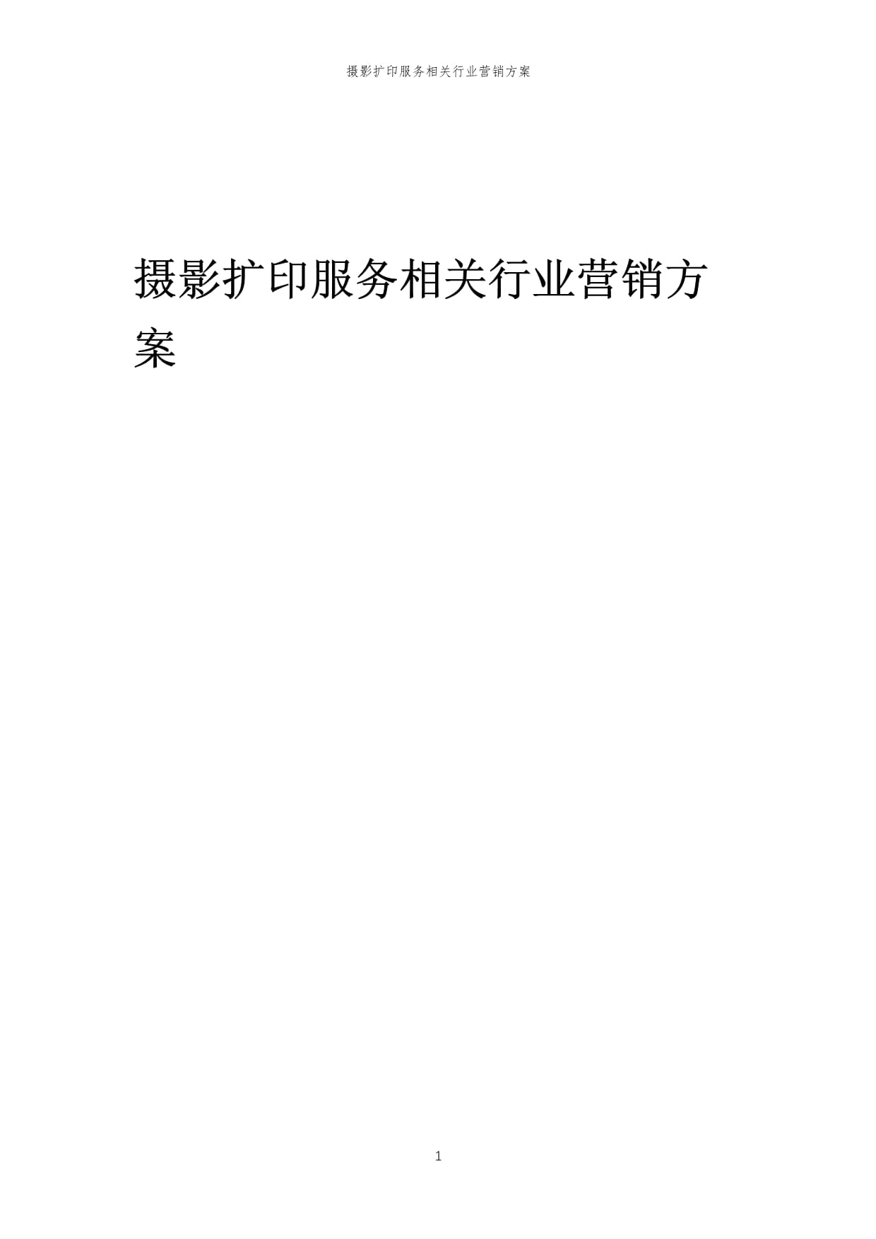 2024年攝影擴(kuò)印服務(wù)相關(guān)行業(yè)營銷方案